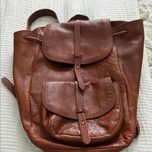 Madewell Chestnut Leather Backpack